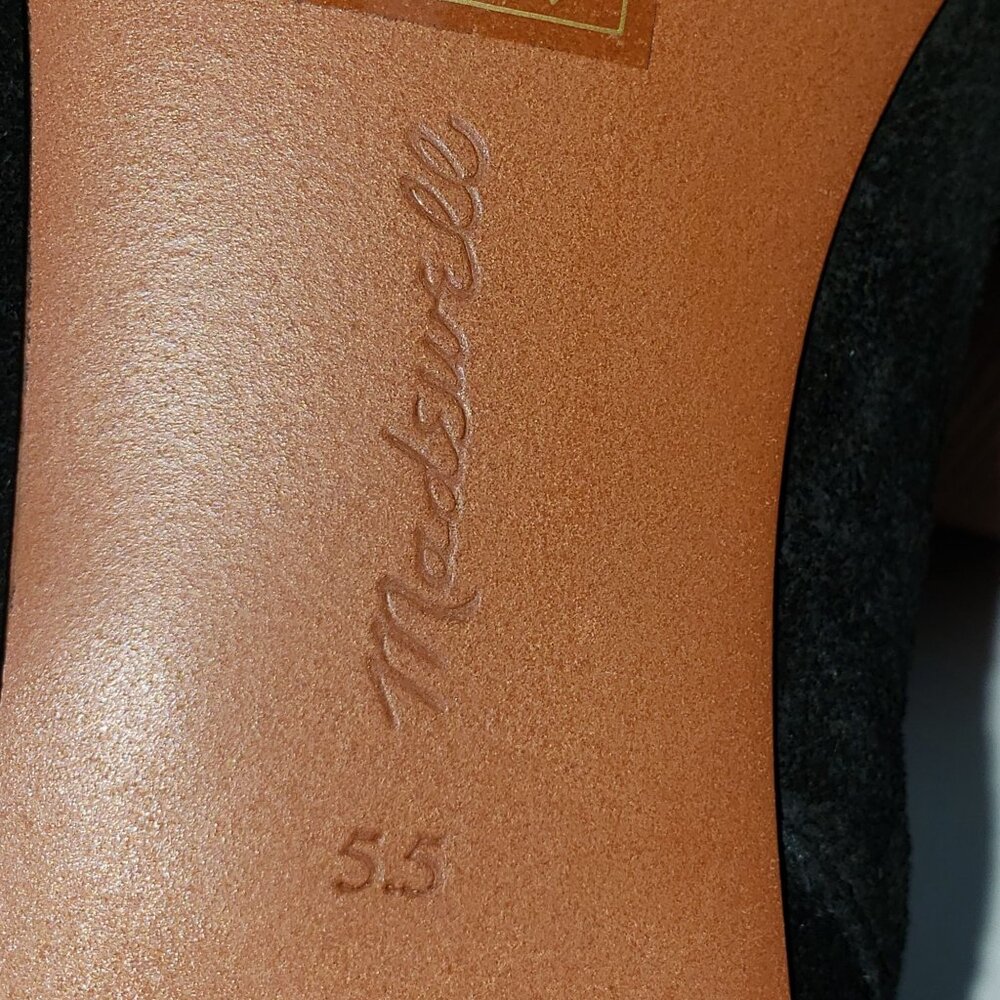 Madewell The Sylvia Over-The-Knee Boot In Suede Women 5.5M True Black Block Heel - Picture 4 of 15